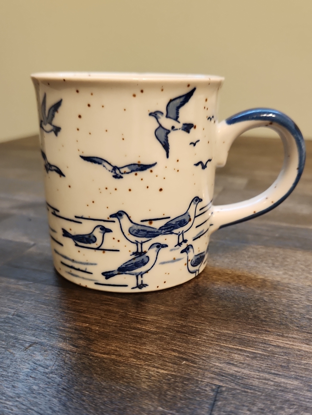 Vintage Otagiri Coastal Seagull Seabird Mug in Blue and Cream